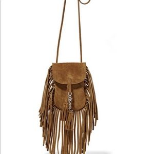 YSL - TOY ANITA FRINGED FLAT BAG SUEDE